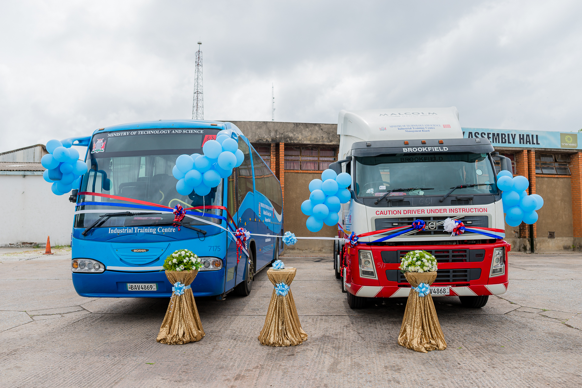 DONATED COACH AND TRUCK ARRIVE IN ZAMBIA