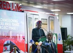 Inauguration d’un projet de train léger construit par la Chine dans l’Etat de Lagos, au Nigeria