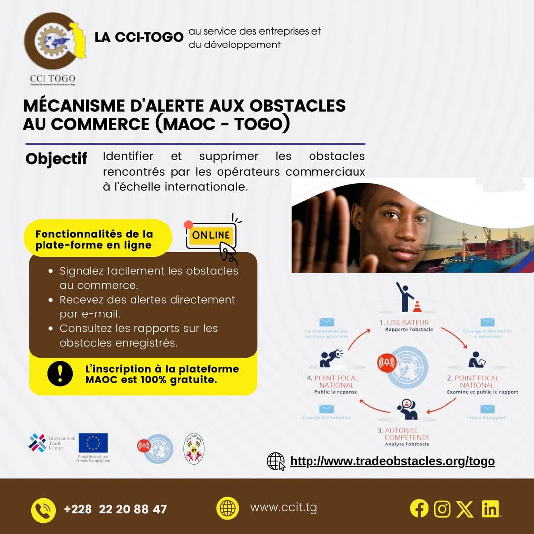 Le Togo renforce son climat des affaires avec le lancement du Mécanisme d’Alerte aux Obstacles au Commerce (MAOC)