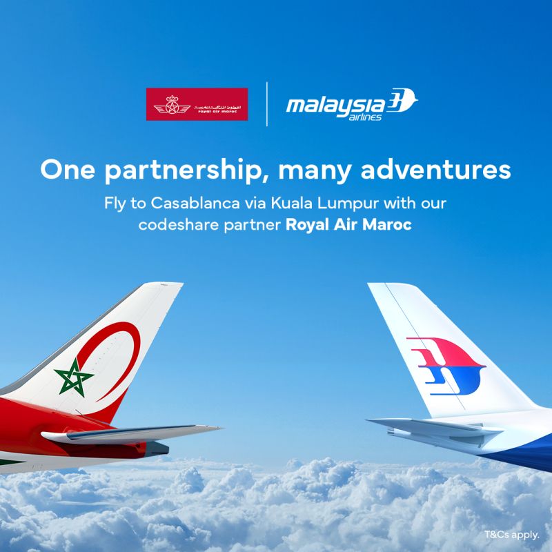 Royal Air Maroc and Malaysia Airlines strengthen intercontinental networks through strategic codeshare