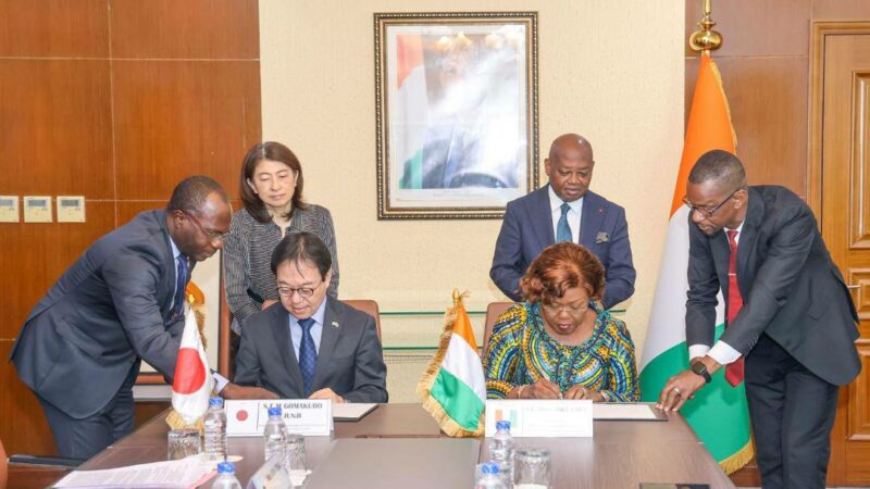 Coopération Japon–Côte d’Ivoire : 6,5 milliards FCFA pour moderniser l’entretien routier à Abidjan