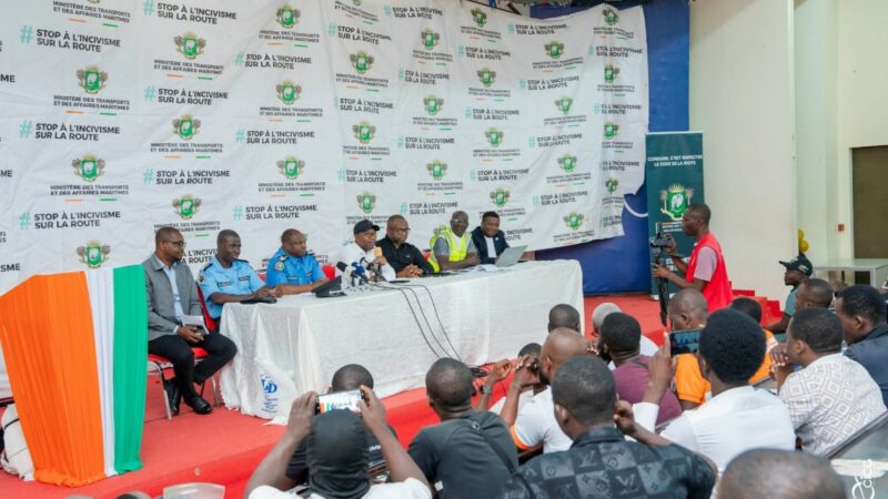 Côte d&rsquo;Ivoire – Lutte contre les accidents de la circulation : le ministère des transports sensibilise les usagers des engins a deux et trois roues