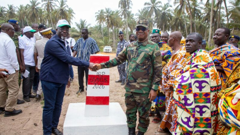 Côte d’Ivoire–Ghana : 150 km de frontière démarqués pour sécuriser les échanges transfrontaliers