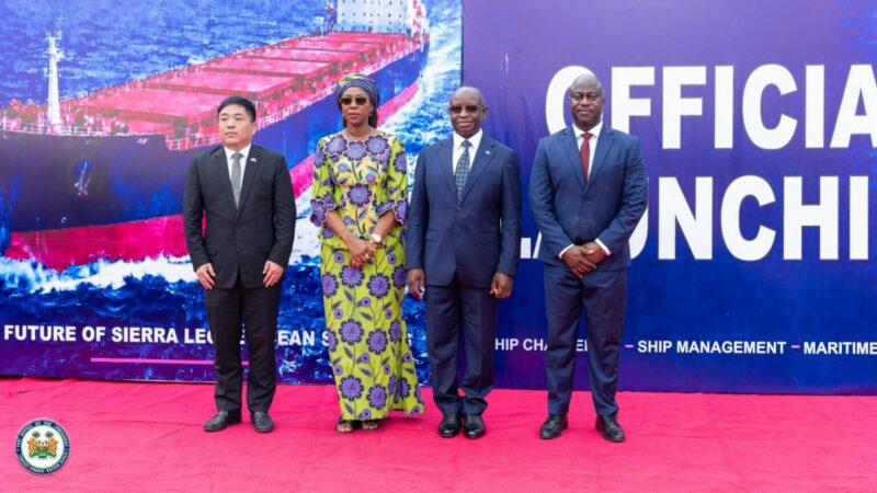 SIERRA LEONE: PRESIDENT JULIUS MAADA BIO OFFICIALLY LAUNCHES NATIONAL SHIPPING COMPANY SLOSCo